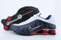 The Nike Shox R4 Blue/Red Shox